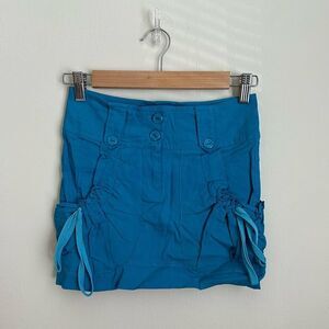 blue mini skirt